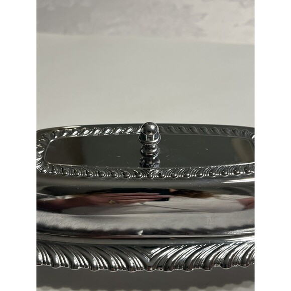 Irwinware Vintage Chrome Plated Butter Dish With Lid 1970’s Made in USA 🇺🇸 - Picture 13 of 15